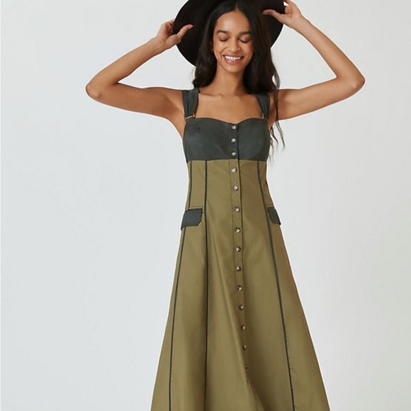 Anthropologie Dresses & Skirts - Anthropologie Color Blocked Utility Midi Dress